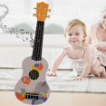 thumbnail image 1 of Puntoco Ukelele de madera de 21 pulgadas, juguete de iluminación musical para niños, mini instrumento de educación temprana de 4 cuerdas, regalos navideños para niños y niñas, juguetes, 1 of 5