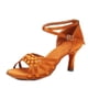 thumbnail image 5 of Zapatos de baile latino a la moda para mujer, zapatos de baile de salón de satén Multicolor, anchos y finos, con parte inferior de piel de 5/7cm, 5 of 5