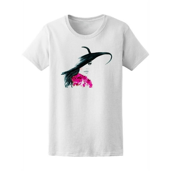Fashion Beautiful Aquarelle Lady Tee Women's -Image by Shutterstock