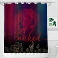 thumbnail image 3 of Rose Woman Shower Curtain for Adult Bathroom, Get Naked Valentine''s Day Anniversary Shower Curtain Set Waterproof Fabric Bathtub Curtain Art Decor with 12 Hooks, 72x72 inches, 3 of 6