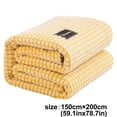 thumbnail image 2 of Jioakfa Soft And Skin-Friendly Blankets Milk Fleece Blankets Thicken Warm Siesta Coral Fleece Blankets Yellow One Size, 2 of 9