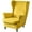 Ginger Yellow, variant on Eurhowing Stretch Wingback Chair Covers for Living Room, 2-Piece Velvet Soft Slipcovers with Cushion Cover, Furniture Protector for Home & Hotel Use, Black