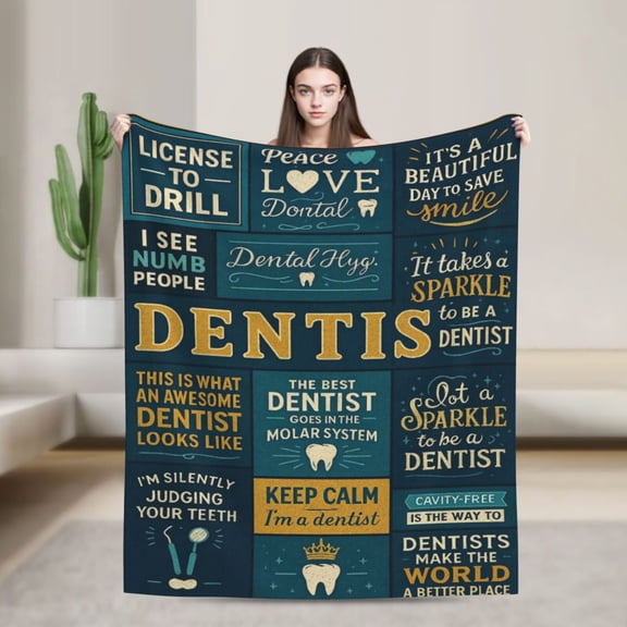 Dentist Gifts, Gifts for Dentist Blanket , Dentist Gifts for Men Women, Dental Office Gifts for Coworkers, Dentist Appreciation Gifts, Gifts for Dentists Male, Dentist 50x40
