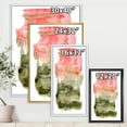 thumbnail image 3 of Red Pink and Green Abstract Clouds 16 in x 32 in Framed Painting Canvas Art Print, by Designart, 3 of 5
