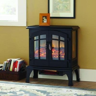 Hampton Bay Legion 1 000 Sq Ft Panoramic Infrared Electric Stove Com Hampton Bay Legion 1 000 Sq Ft, Hampton Bay Infrared Electric Fireplace With Shelf