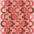 thumbnail image 1 of Ahgly Company Machine Washable Indoor Square Transitional Lava Red Area Rugs, 5' Square, 1 of 7