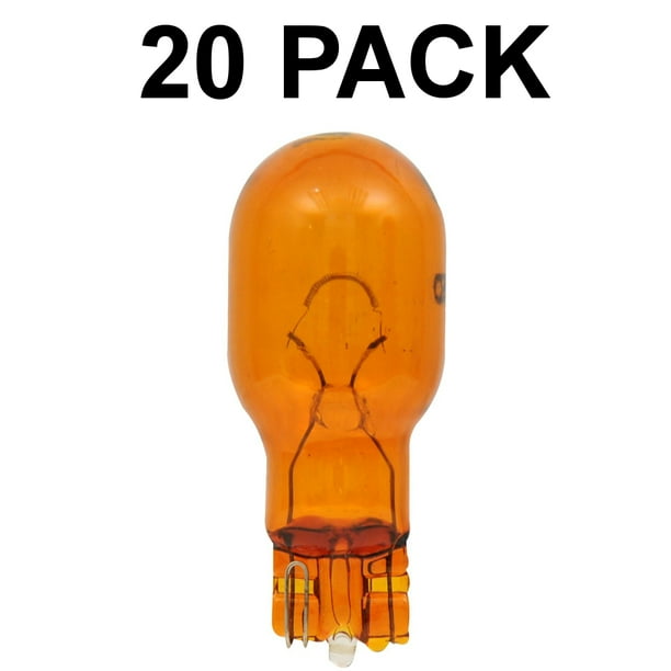 20x 921 Amber Wedge Car Mini Dome Lamp Light Bulbs Yellow 12v 921NA