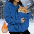 thumbnail image 2 of TAmten Women's 3 in 1 Pet Wearing Jacket, Thickened Fleece Winter Coat, Warm Full Zip Cat Carrier Hoodie Gift for Cat Owners|XXL, 2 of 9