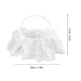 thumbnail image 5 of Girl Flower Basket With White Lace Classic Gift Ceremony Supplies for Rose Petals, 5 of 15