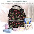 thumbnail image 5 of Pofeuu Red Chili Print Diaper Bag Backpack, Multifunction Travel Pack Maternity Baby Changing Bags, Large Capacity, Waterproof, 5 of 6