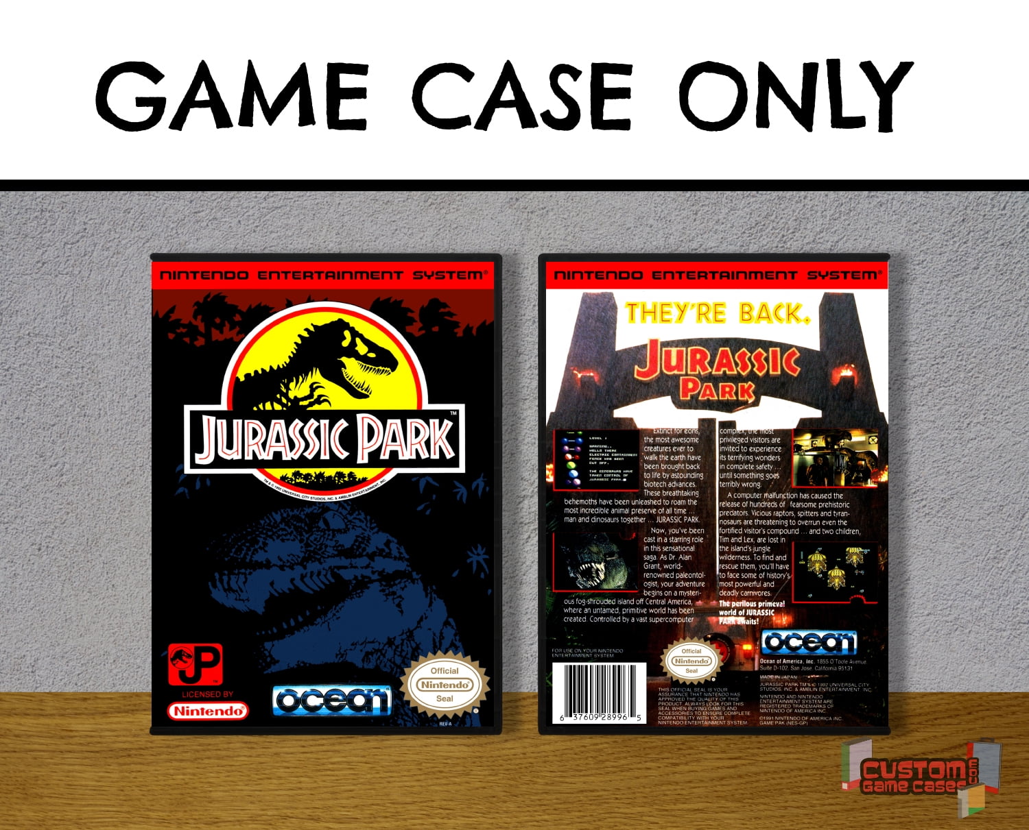 Jurassic Park - (NESDG) Nintendo Entertainment System - Game Case with Cover