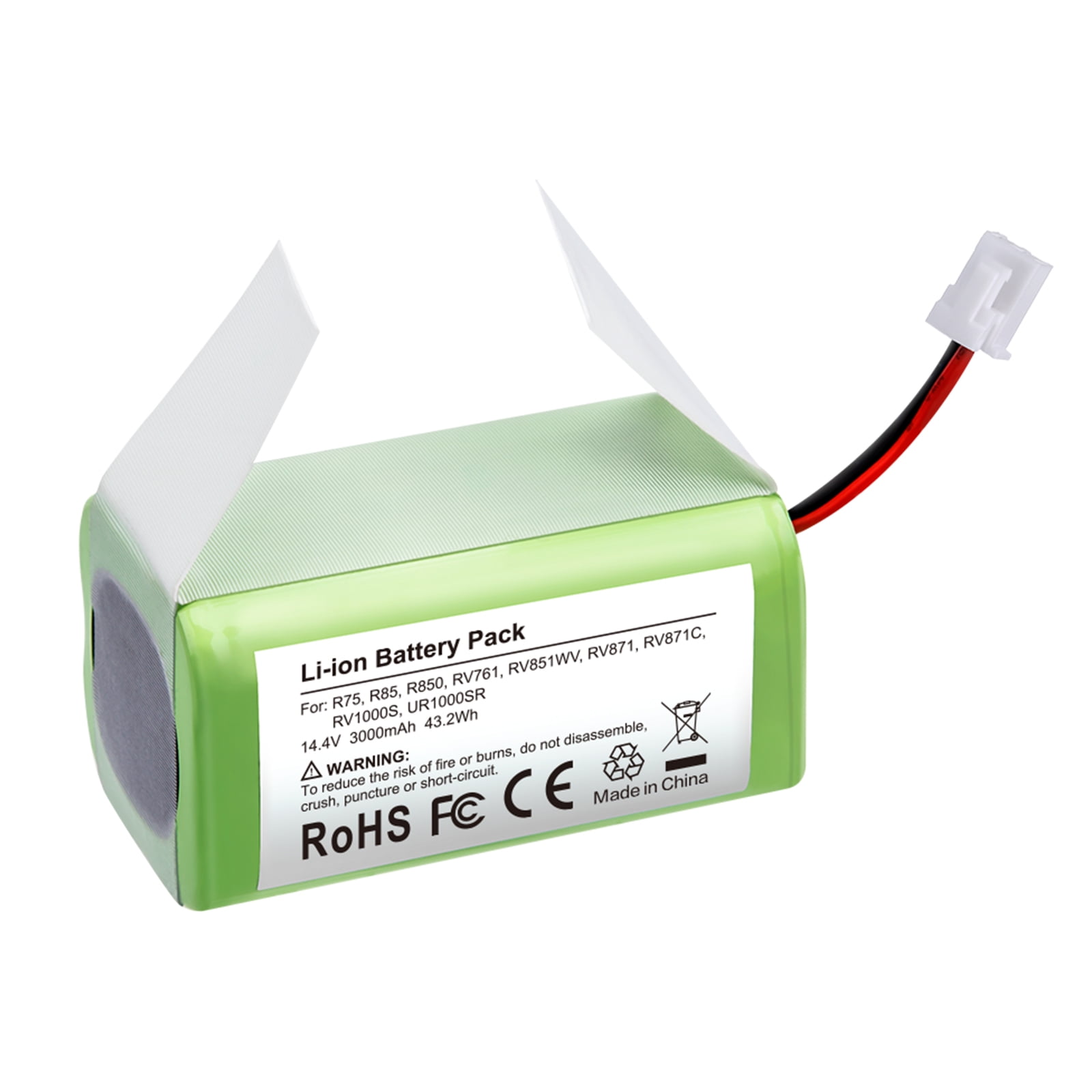 Powerextra 3.0Ah Replace RVBAT850 Battery for Shark Ion Robot R75, RV761, RV850C, RV1000S, RV1100VL, RV700_N, RV720_N