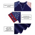 thumbnail image 4 of CASSIE LIZ Plus Size Tops 3X 4th of July Summer V Neck Womens Shirts Blue Fashion Short Sleeve Tee Loose Fit Patrotic Striped Raglan Tunics Spring Blouses Casual Pullovers 3XL 22W 24W, 4 of 5