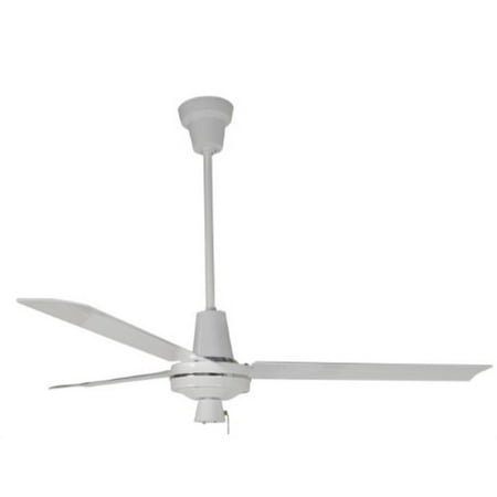 Leading Edge 56003 120 Volt 3 Speed Pull Chain Ceiling Fan 25500 Cfm White