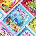 thumbnail image 3 of Libro de pintura al agua para niños, rompecabezas, libro mágico y silencioso, libro para colorear con grafitis para bebés, álbum de imágenes de agua clara, juguete, 3 of 4
