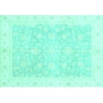 thumbnail image 1 of Ahgly Company Indoor Rectangle Oriental Turquoise Blue Traditional Area Rugs, 8' x 10', 1 of 4