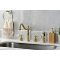 thumbnail image 3 of Kingston Brass KB1797WLLBS Wilshire Widespread Kitchen Faucet with Brass Sprayer, Brushed Brass, 3 of 6