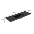 thumbnail image 3 of Single Vanity Sink, Black, Ceramic, Hotel Bedroom Bathroom, Modern Contemporary HB33615, 3 of 5