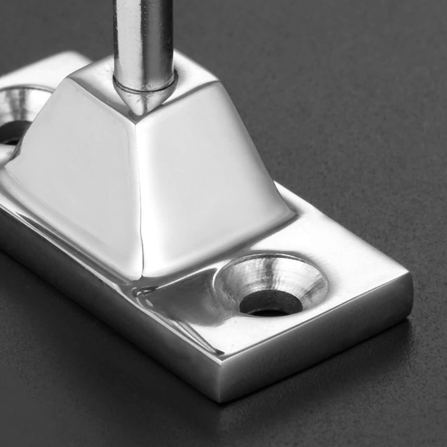ABCISI Pair of Marine Grade 316 Stainless Steel Side Mount Deck Hinge, Pyramid-Shape Base for Bimini Tops Screws Hardware, Fittings Marine Kayak Canoe Boat Cover Bimini Sprayhood Hardware Accessories