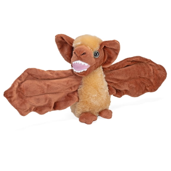Wild Republic Huggers, Brown Bat, Stuffed Animal, 20 cm, Slap Bracelet, Plush Toy, Fill is Spun Recycled Water Bottles