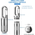 thumbnail image 4 of Keychain Pill Holder Small Titanium Pill Case Travel Pill Box Container Variable Lengths Portable Pill Organizer Metal Pill Case Bottle( Titanium XL-.), 4 of 7