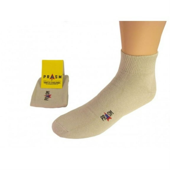 PRASM (Premium Egyptian Cotton) MENS Anklet Socks - 3 PACK-Khaki