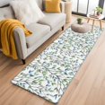 thumbnail image 2 of Blue Green Eucalyptus Area Rugs Collection 2'x6', Spring Botanical Leaves Weeping Non Slip Indoor Rectangle Throw Runner Rug Floor Mat Carpet for Living Room Dining Table Bedroom Nursery, 2 of 9