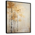 thumbnail image 2 of Designart "Minimalist Forest In Beige And Gold I" Forest Floater Framed Wall Decor, 2 of 5