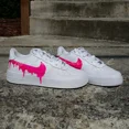 thumbnail image 3 of Air Force 1 Low Top PINK Drip Custom NWT, 3 of 6