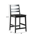 thumbnail image 6 of Walker Edison Modern Solid Wood Counter Stool, Set of 2, Black, 6 of 16