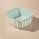 thumbnail image 5 of Cesta organizadora de cocina | Escurridor de plástico de grado alimenticio | Colador de verduras que ahorra espacio - Almacenamiento de cocina multiusos | Fácil de limpiar | Diseño robusto | Blanco, 5 of 6