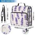 thumbnail image 2 of FORMRS Zipper Binder with Shoulder Strap 2-inch Ring 500 Sheet Capacity File Bag, Lavender Pattern, 2 of 5