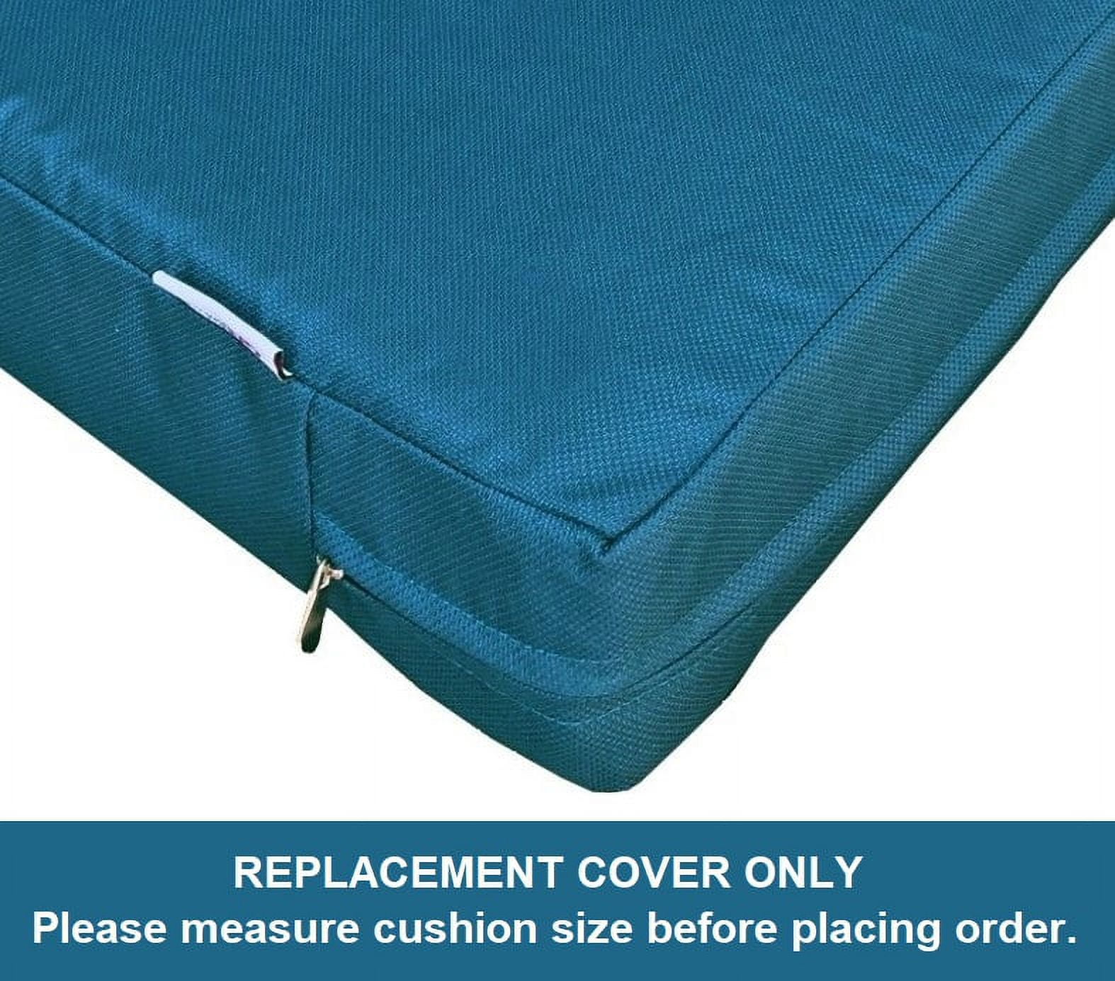 2 Pack Water-resistant Pacific Blue Covers 25"x25"x5" for Outdoor Deep Seat Cushions, Patio Chairs, Sofas and Love Seats