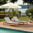 thumbnail image 2 of SAFAVIEH Outdoor Collection Solano Chaise Sunlounger Natural/Grey, 2 of 13