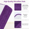 thumbnail image 3 of HLONK 8 Packs Reusable Microfiber Mop Pads Flat Mop Head Floor Cleaning Pad 16.5” Spray Mop Replacement Pads Fit for Most Microfiber Flat Mop System(Green), 3 of 7