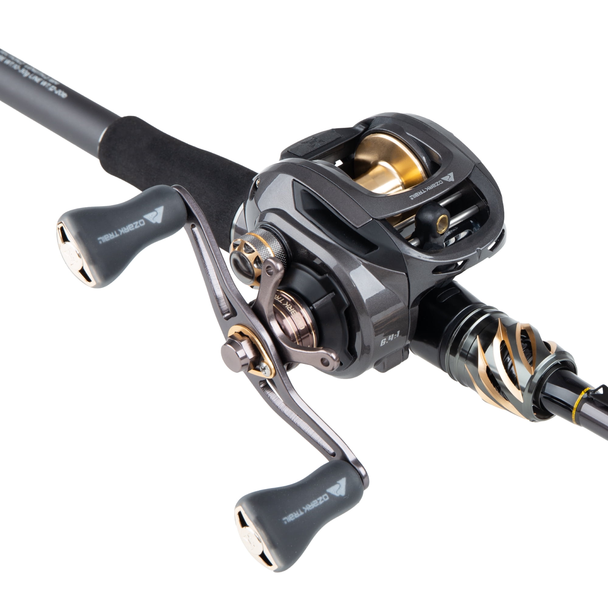 Ozark Trail GS-X Limited Baitcast Combo, 7'2” Medium Heavy Action Fishing Rod, Right Handle Retrieve, Fresh Water,Fuji Guide