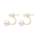 thumbnail image 1 of Pendientes de doble arco de perlas colgante fino de oro elegante arco de perlas Pendientes de la boda de las mujeres Accesorios de Joyería Pendientes para las mujeres, 1 of 3