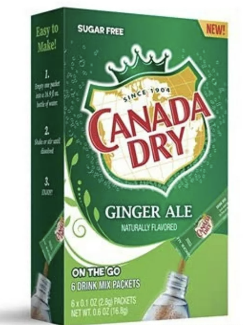 Canada Dry Singles to Go Drink Mix Packets Pack of 2 Ginger Ale