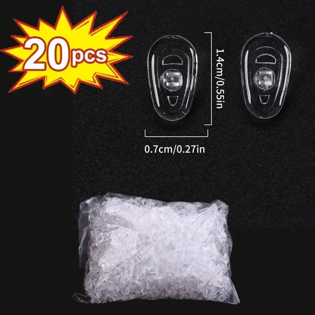 Plaquettes de Nez pour Lunettes avec Tournevis, Silicone Ovale Doux, Outils de Réparation de Remplacement