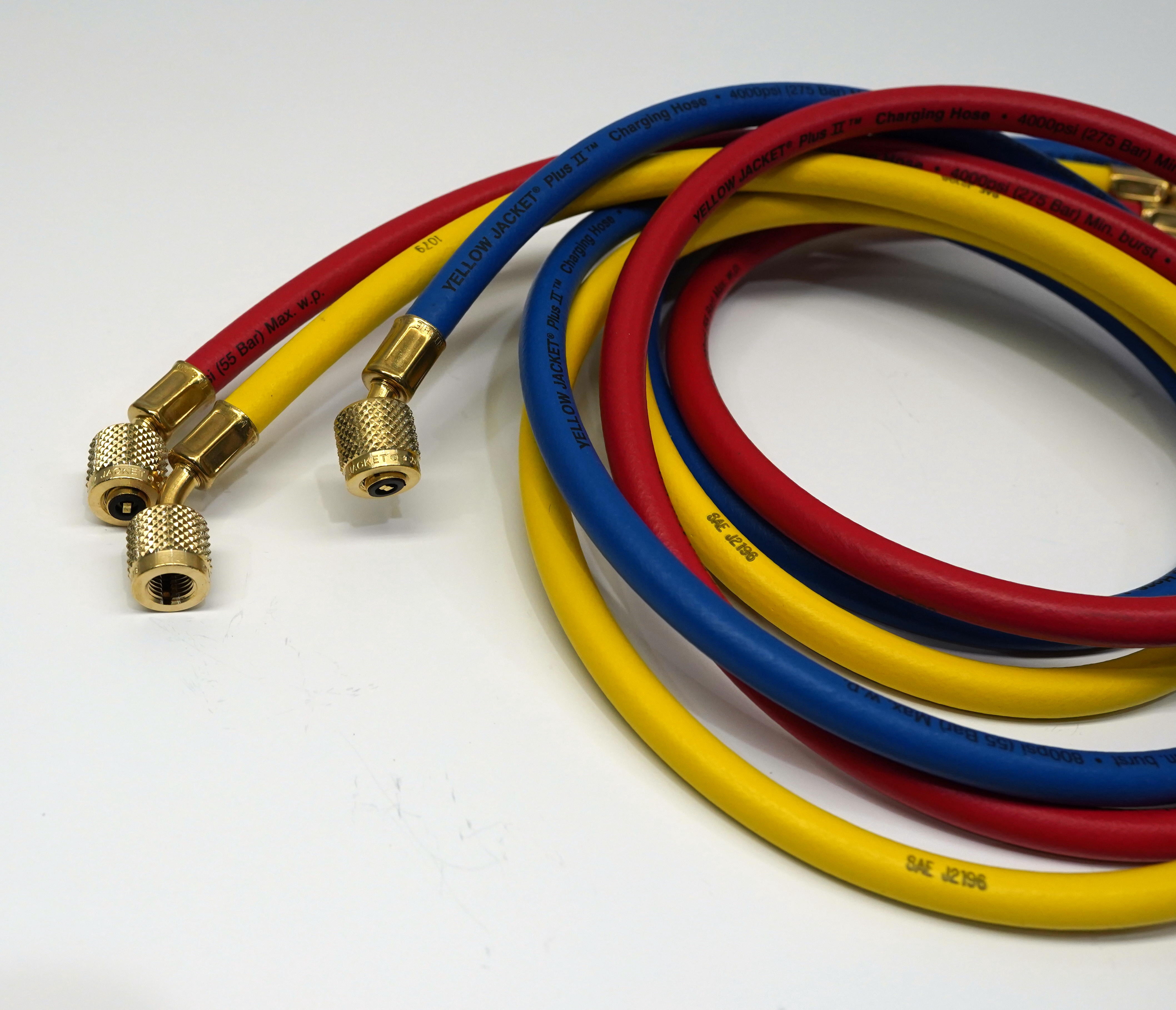 Yellow Jacket Series 41 Charging Manifold Assembly For R-22, R-404A, And R-410A Pressure Gauges