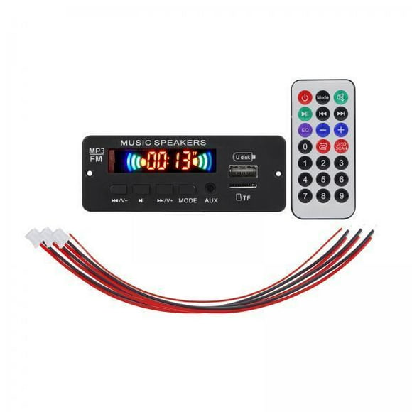 2x Módulo de licencia de decodificación de MP3 Auto Car USB MP3 WMA FM AUX licencia de decodificador Soporte broadcast FM Pantalla 6-12V LED shamjiam Tablero decodificador de jugador