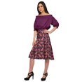 thumbnail image 2 of Moomaya Jupe Imprimée pour Femmes en Poly Spandex Tenue Décontractée Jupe d'Été pour Filles, 2 of 5