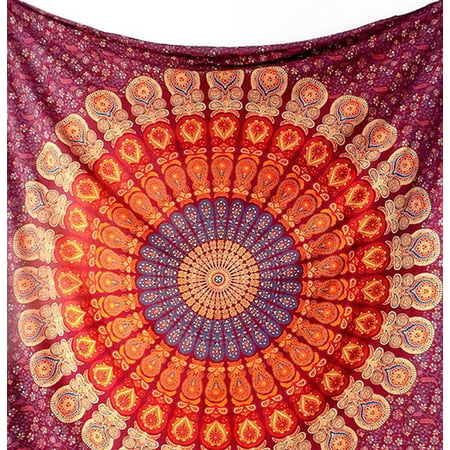 India Mandala Tapestry Wall Hanging Boho Cloth Psychedelic Hippie Carpet Canada - Cloth Wall Hangings Indian