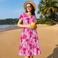 thumbnail image 4 of Disketp Poodle Dog para Vestido de Manga Corta para Mujeres, Vestidos de Verano para Mujeres, Casual y Holgado para la Playa, 4 of 6
