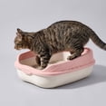 thumbnail image 5 of huayou Open Top High Sided Cat Litter Box, Anti-Splash Large Capacity Kitten Litter Pan, Easy Clean Pet Toilet, for Indoor Small Medium Cats, 5 of 7