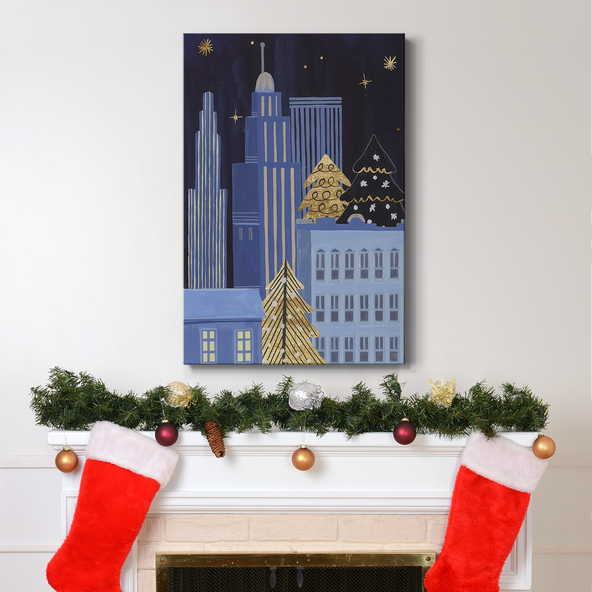 Holiday Night Collection B- Gallery Wrapped Canvas