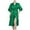Green, variant on Shower Robe Short Sleeve Satin Kimono Bridal Dressing Gown with Belt Womens Pajamas Rose Gold,M