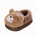 thumbnail image 3 of HCNTES Toddler Slippers Litte/Big Kids Cute Design House Shoes Baby Girls Boys Plush Indoor Slipper Washable Children's Soft Winter Warm Shoes(Coffee,8.5), 3 of 7