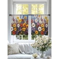 thumbnail image 4 of Vintage Wildflowers Sheer Curtains for Living Room Bedroom Oil Painted Abstract Botanical Sheer Curtains 54 Inch Long 2 Panels Set Light Filtering Curtain Window Treatments Drapes for Dining Room, 4 of 6