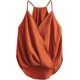 thumbnail image 1 of playera sin mangas con tirantes delgados para mujer Naranja quemado Grande Plus Naranja quemado Grande Plus Xishao ropa, 1 of 2